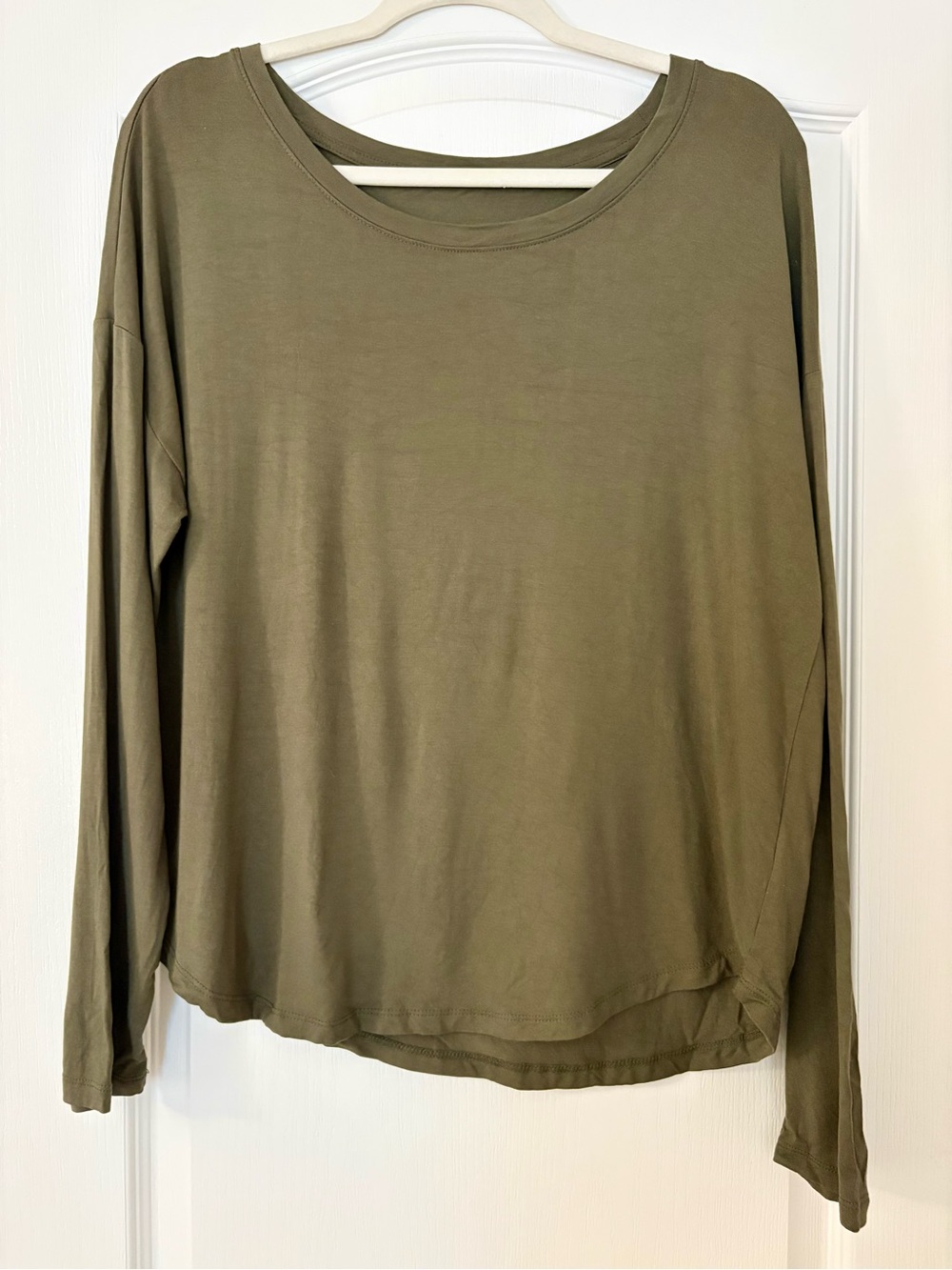 a new day Olive Green Long-Sleeve Crewneck Tee